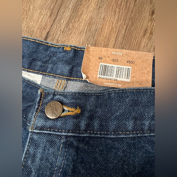 NWT Carhartt Double Knee Denim Jeans Mens 38 x 36 Dungaree Fit - Picture 4 of 8